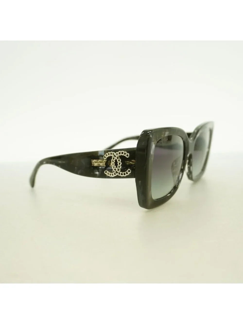 Chanel Sunglasses Acetate Black Silver Eyewear